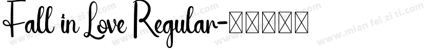 Fall in Love Regular字体转换